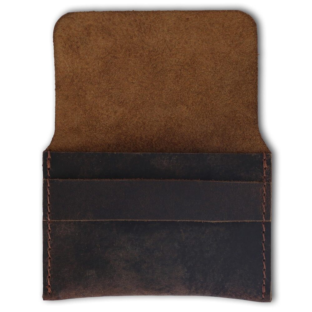 5381 Distressed Leather Business Card Holder Slim Credit Card Wallet